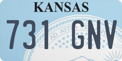 KS license plate 731GNV