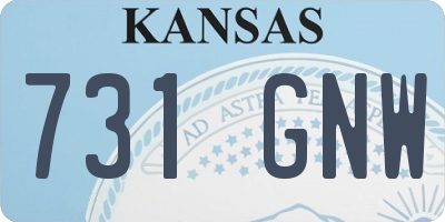 KS license plate 731GNW