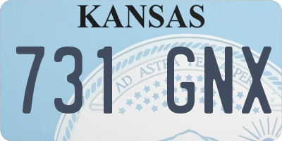 KS license plate 731GNX
