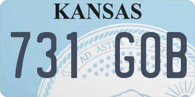 KS license plate 731GOB