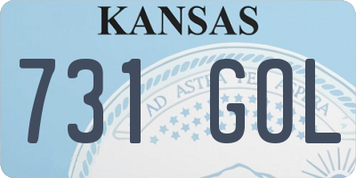 KS license plate 731GOL