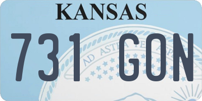 KS license plate 731GON