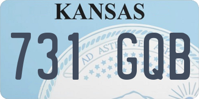 KS license plate 731GQB