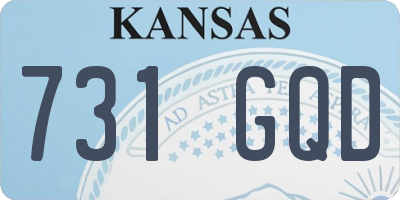 KS license plate 731GQD