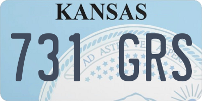 KS license plate 731GRS