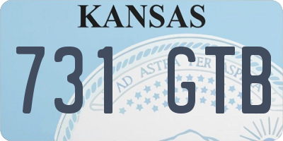 KS license plate 731GTB