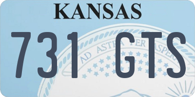 KS license plate 731GTS