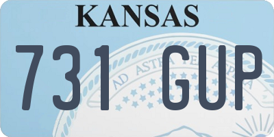 KS license plate 731GUP