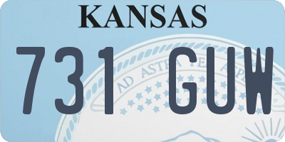 KS license plate 731GUW
