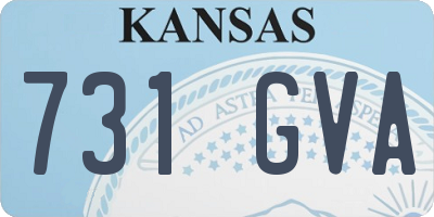 KS license plate 731GVA