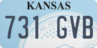 KS license plate 731GVB
