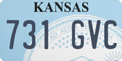 KS license plate 731GVC