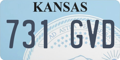 KS license plate 731GVD
