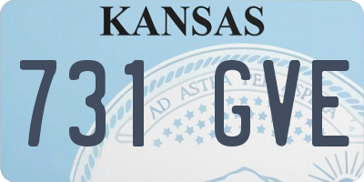 KS license plate 731GVE