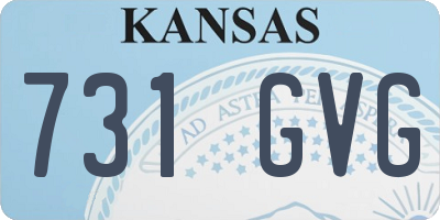 KS license plate 731GVG
