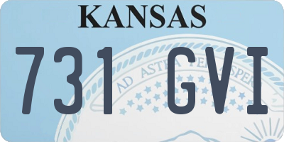 KS license plate 731GVI