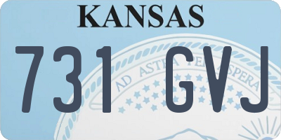 KS license plate 731GVJ