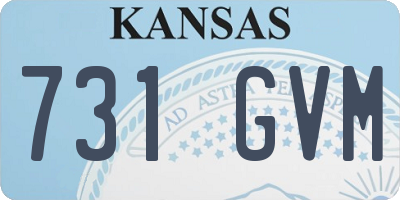 KS license plate 731GVM