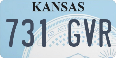 KS license plate 731GVR