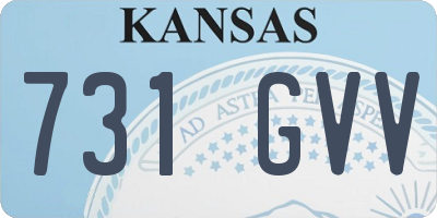 KS license plate 731GVV