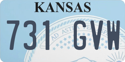 KS license plate 731GVW