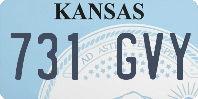 KS license plate 731GVY