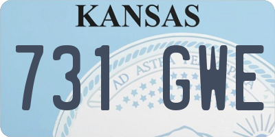 KS license plate 731GWE