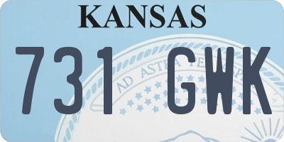 KS license plate 731GWK