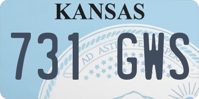 KS license plate 731GWS