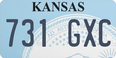 KS license plate 731GXC