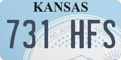 KS license plate 731HFS