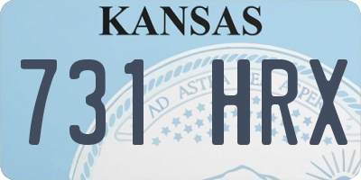 KS license plate 731HRX