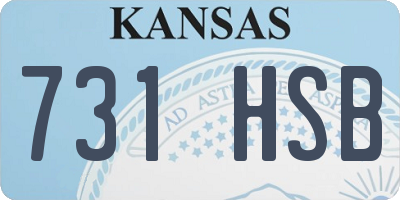 KS license plate 731HSB