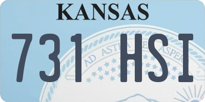 KS license plate 731HSI