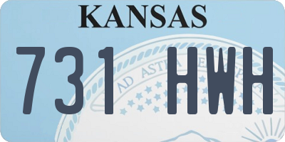KS license plate 731HWH