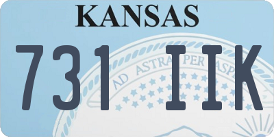 KS license plate 731IIK