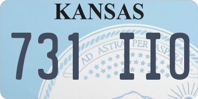 KS license plate 731IIO