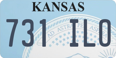 KS license plate 731ILO