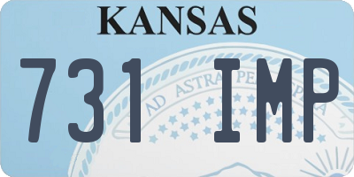 KS license plate 731IMP