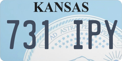 KS license plate 731IPY