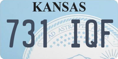 KS license plate 731IQF