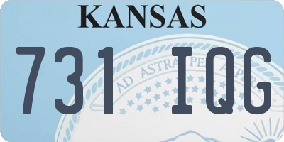 KS license plate 731IQG