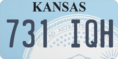 KS license plate 731IQH