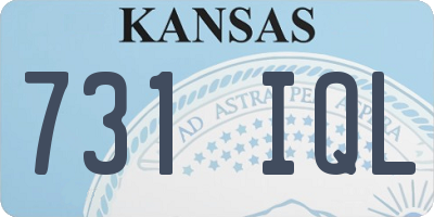 KS license plate 731IQL