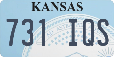 KS license plate 731IQS