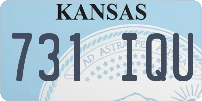 KS license plate 731IQU