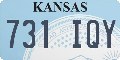 KS license plate 731IQY