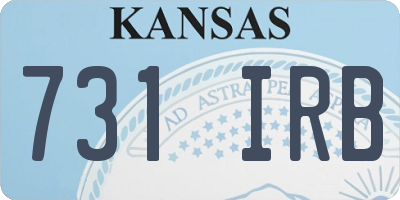 KS license plate 731IRB