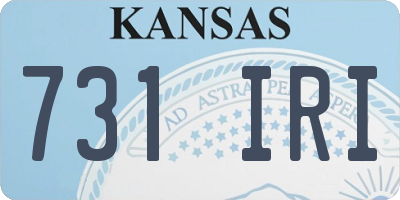 KS license plate 731IRI