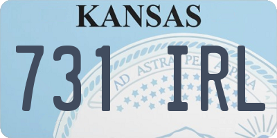 KS license plate 731IRL